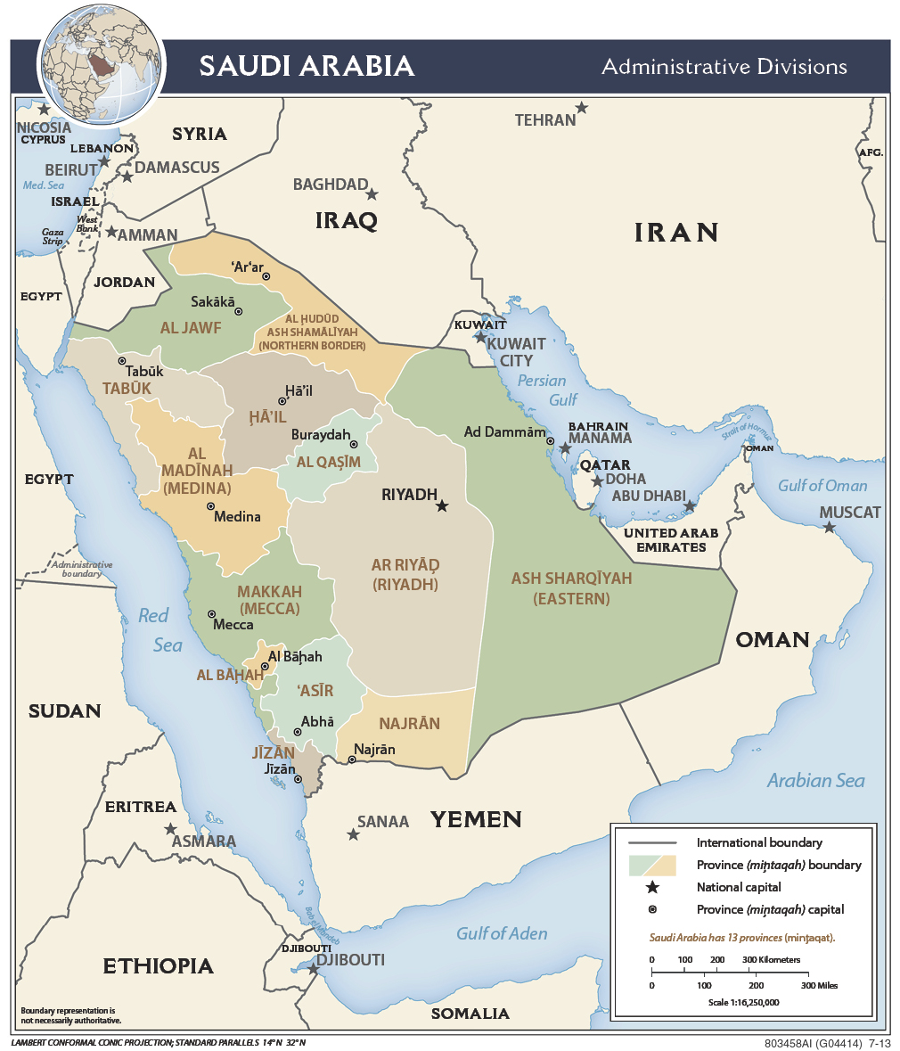 map Suudi Arabistan